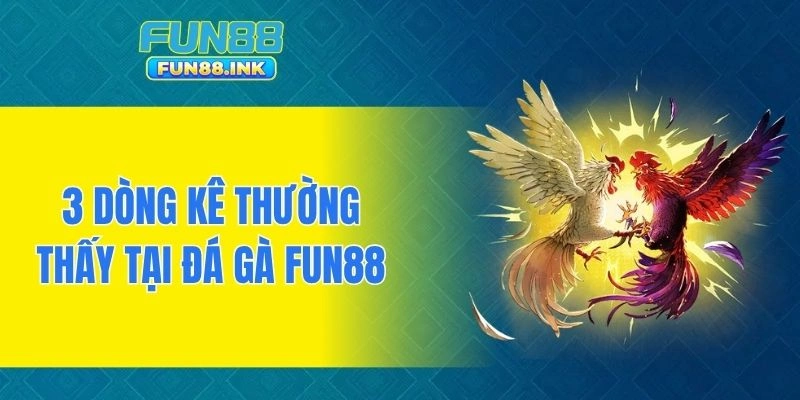 3 dòng kê thường thấy tại đá gà FUN88
